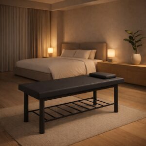 Heavy-duty home massage table with memory foam surface